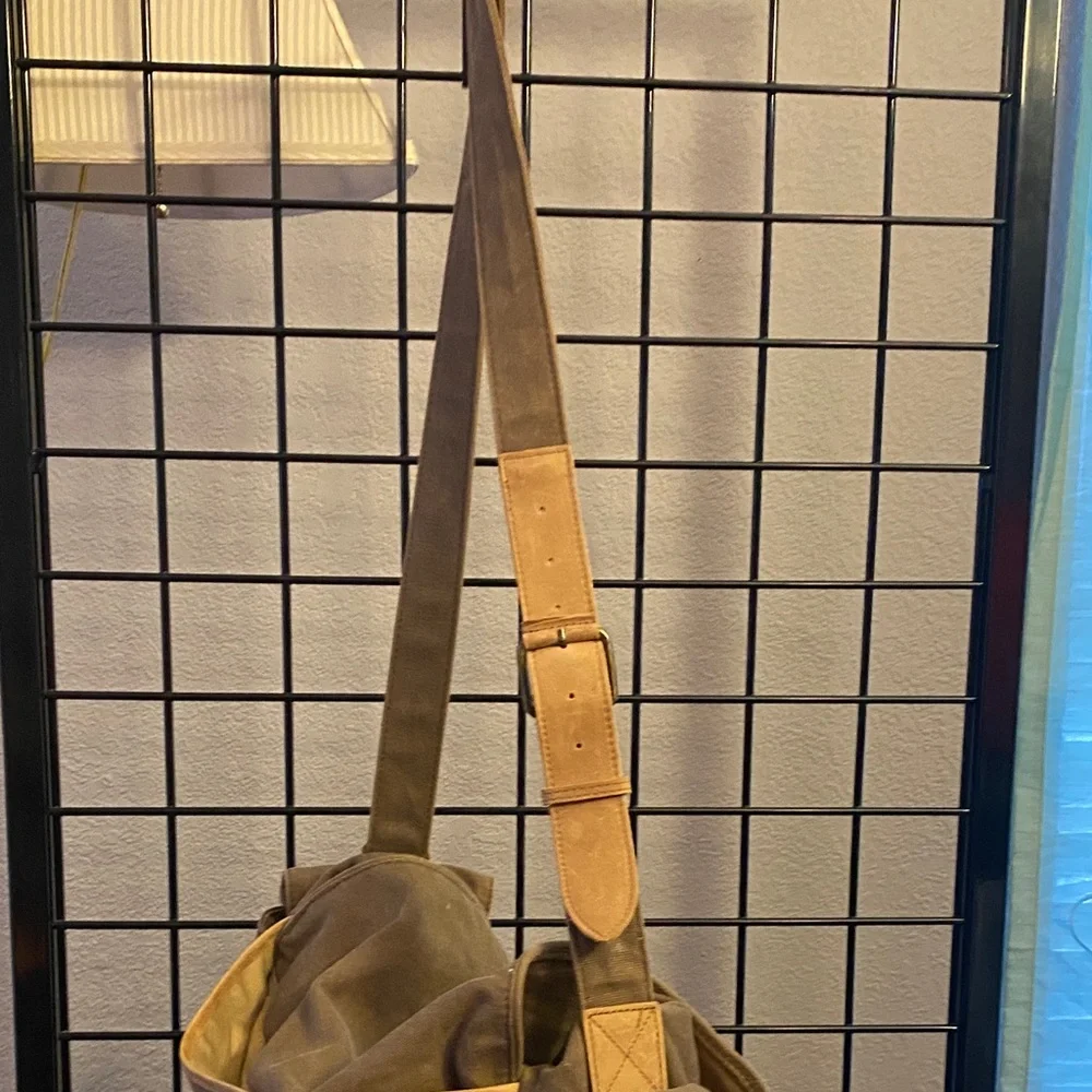 L.L. Bean Olive and Tan Crossbody Bag